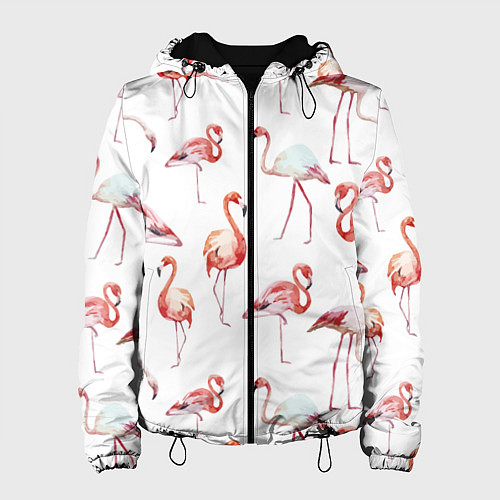 Женская куртка Действия фламинго / 3D-Черный – фото 1