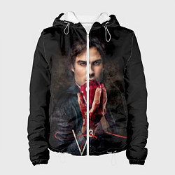 Куртка с капюшоном женская Damon Salvatore V3, цвет: 3D-белый