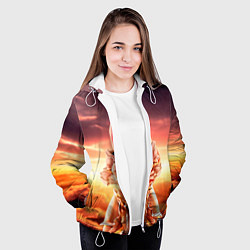 Куртка с капюшоном женская Fairy Tail, цвет: 3D-белый — фото 2