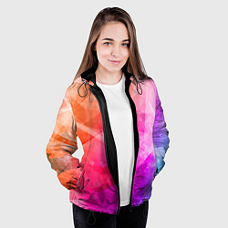 Куртка с капюшоном женская Абстракция, цвет: 3D-черный — фото 2