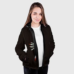 Куртка с капюшоном женская Зомби, цвет: 3D-черный — фото 2