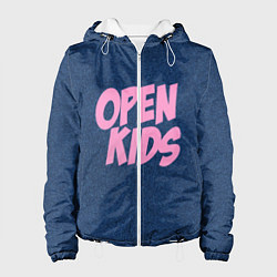 Куртка с капюшоном женская Open kids, цвет: 3D-белый
