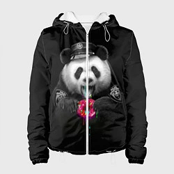 Куртка с капюшоном женская Donut Panda, цвет: 3D-белый