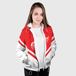 Куртка с капюшоном женская NHL: Detroit Red Wings, цвет: 3D-белый — фото 2