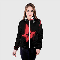 Куртка с капюшоном женская Astralis: Black collection, цвет: 3D-белый — фото 2
