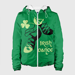 Куртка с капюшоном женская Ireland, Irish dance, цвет: 3D-белый