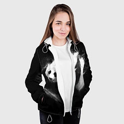 Куртка с капюшоном женская Молочная панда, цвет: 3D-белый — фото 2