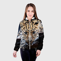 Куртка с капюшоном женская Дикая кошка, цвет: 3D-белый — фото 2