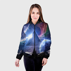 Куртка с капюшоном женская Pink Floyd: Space, цвет: 3D-черный — фото 2