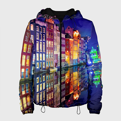 Женская куртка Амстердама - Нидерланды / 3D-Черный – фото 1