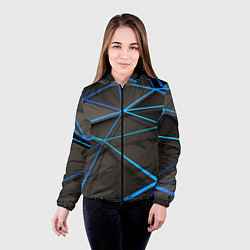 Куртка с капюшоном женская Текстура, цвет: 3D-черный — фото 2