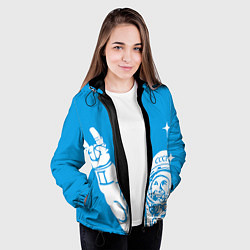 Куртка с капюшоном женская Гагарин рокер, цвет: 3D-черный — фото 2