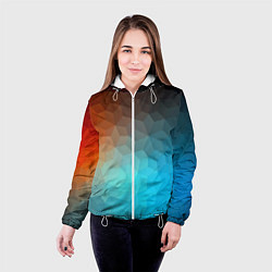 Куртка с капюшоном женская Битва абстракций, цвет: 3D-белый — фото 2