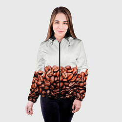 Куртка с капюшоном женская Coffee, цвет: 3D-черный — фото 2