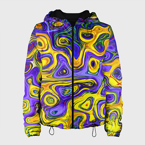 Женская куртка Цветная текстура / 3D-Черный – фото 1