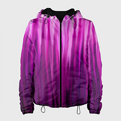 Куртка с капюшоном женская Фиолетово-черные краски, цвет: 3D-черный