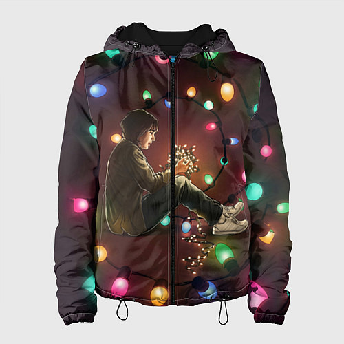 Женская куртка Парень с лампочками / 3D-Черный – фото 1