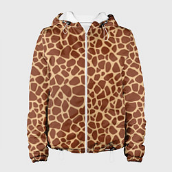 Куртка с капюшоном женская Жираф, цвет: 3D-белый