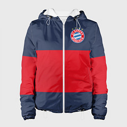 Куртка с капюшоном женская Bayern Munchen - Red-Blue FCB 2022 NEW, цвет: 3D-белый
