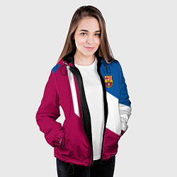 Куртка с капюшоном женская FC Barcelona 2018, цвет: 3D-черный — фото 2