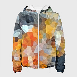 Куртка с капюшоном женская Мозаика в блеске, цвет: 3D-белый