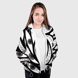 Куртка с капюшоном женская Alchemist Eyes, цвет: 3D-белый — фото 2