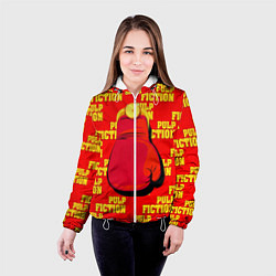 Куртка с капюшоном женская Pulp Fiction: Boxing glove, цвет: 3D-белый — фото 2