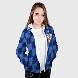 Куртка с капюшоном женская Сборная Хорватии, цвет: 3D-белый — фото 2