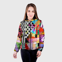 Куртка с капюшоном женская RGB Geometry, цвет: 3D-черный — фото 2
