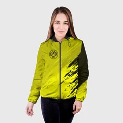 Куртка с капюшоном женская FC Borussia: Yellow Original, цвет: 3D-черный — фото 2
