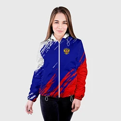 Куртка с капюшоном женская RUSSIA SPORT, цвет: 3D-белый — фото 2