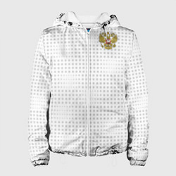 Куртка с капюшоном женская Сборная России: гостевая ЧМ-2018, цвет: 3D-белый