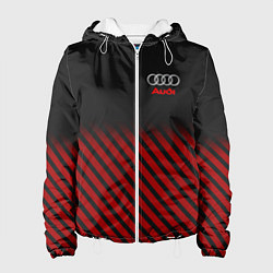 Куртка с капюшоном женская Audi: Red Lines, цвет: 3D-белый