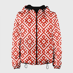 Куртка с капюшоном женская Обережная вышивка, цвет: 3D-черный