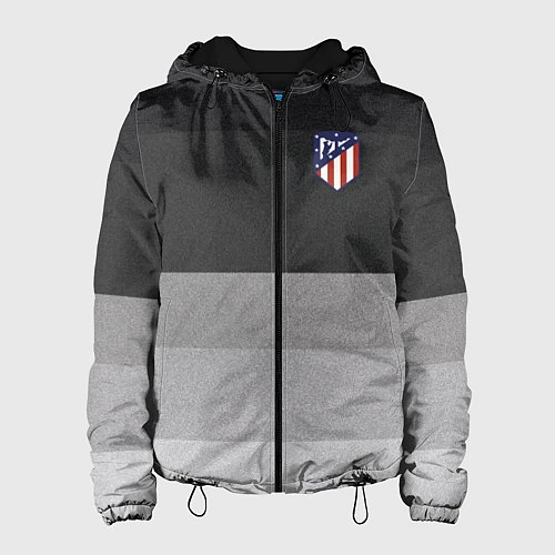 Женская куртка ФК Атлетико Мадрид: Серый стиль / 3D-Черный – фото 1