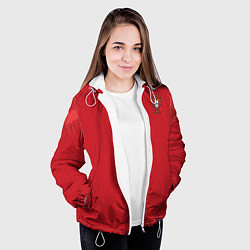 Куртка с капюшоном женская Португалия: ЧМ-2018, цвет: 3D-белый — фото 2
