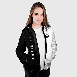Куртка с капюшоном женская Infiniti: Black & White, цвет: 3D-черный — фото 2