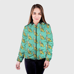 Куртка с капюшоном женская Любитель бананов, цвет: 3D-черный — фото 2