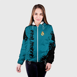 Куртка с капюшоном женская Real madrid - grange style, цвет: 3D-белый — фото 2