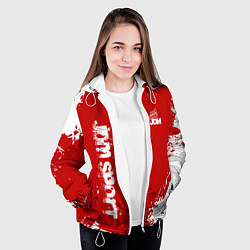 Куртка с капюшоном женская Eat Sleep JDM: Red Style, цвет: 3D-белый — фото 2