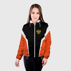 Куртка с капюшоном женская Russia: Orange Sport, цвет: 3D-белый — фото 2