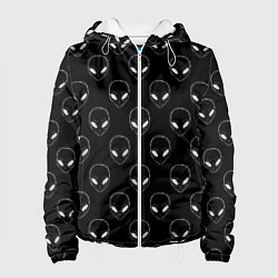Куртка с капюшоном женская Watch Aliens, цвет: 3D-белый