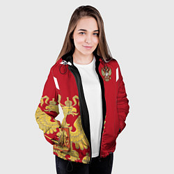 Куртка с капюшоном женская Сборная России: эксклюзив, цвет: 3D-черный — фото 2