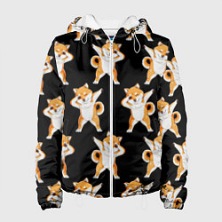 Куртка с капюшоном женская Foxes Dab, цвет: 3D-белый