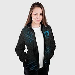 Куртка с капюшоном женская Team Liquid: Carbon Style, цвет: 3D-черный — фото 2