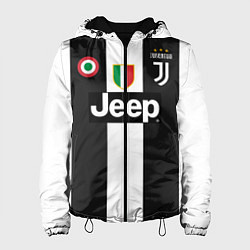 Куртка с капюшоном женская FC Juventus 18-19, цвет: 3D-черный