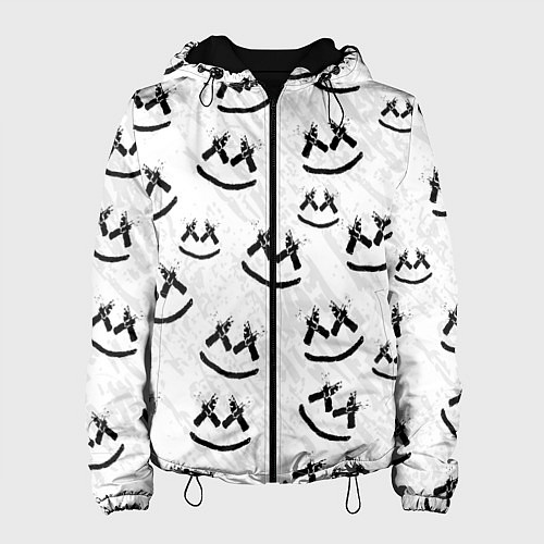 Женская куртка Marshmello: White Pattern / 3D-Черный – фото 1
