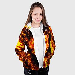 Куртка с капюшоном женская Cyberpunk 2077: FIRE SAMURAI, цвет: 3D-белый — фото 2