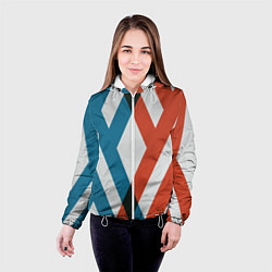 Куртка с капюшоном женская Darling in the Franxx, цвет: 3D-белый — фото 2