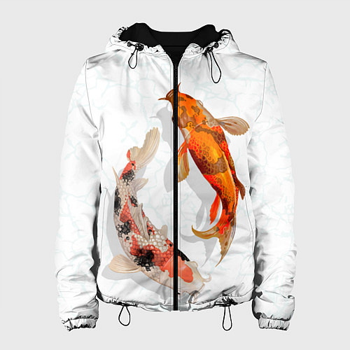 Женская куртка Рыбы удачи / 3D-Черный – фото 1